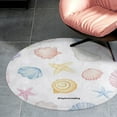 thumbnail image 4 of Seashell Starfish Pattern_1 Round Area Rugs for Bedroom Living Room, 5FT Soft Comfy Indoor Circle Carpets, Carpet Home Decor Floor Mat, 4 of 6