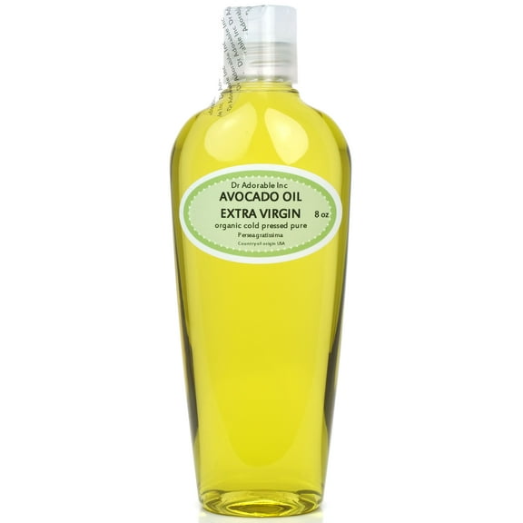 Dr. Adorable - 100% Pure Avocado Oil Organic Cold Pressed Unrefined Extra Virgin Natural Hair Skin - 8 oz