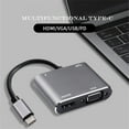 USB C To 4K VGA Adapter Type C Hub PD Dock Hub for
