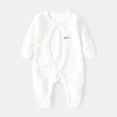 thumbnail image 2 of 0-1 Months Infant One-Piece Romper Baby Casual Long Sleeve Bodysuit Toddler & Infant Boy's Girl's Comfortable Clothing White Newborn Gift, 2 of 3