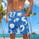 thumbnail image 3 of Pantalones Cortos para Hombre de Cintura Elástica con Bolsillos Pantalones de Playa de Impresión Casual, Poliéster Ligero de Moda para la Primavera Verano Al Aire Libre Y el Uso Diario, 3 of 4