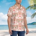 thumbnail image 3 of Balery Swan Couple Camisas hawaianas de manga corta para hombre, camisas playeras de corte holgado, camisas de vacaciones con botones,XX-Large, 3 of 7