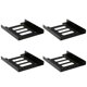 thumbnail image 1 of 4Pcs 2.5 to 3.5 Inches Desktop SSD Tray Hard Disk Drive HDD Mounting Bracket Black, 1 of 3