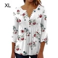 thumbnail image 2 of Guardurnaity Tops de manga 3/4, camiseta oscilante, túnica de verano, lavable, atractiva, de larga duración, con parte delantera plisada, para Prendas para la parte del cuerpo Blanco SG, 2 of 5