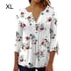 thumbnail image 5 of Guardurnaity Tops de manga 3/4, camiseta oscilante, túnica de verano, atractiva, elegante, transpirable, multicolor, para mujer, playa a la moda Prendas para la parte del cuerpo Blanco SG, 5 of 5