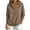 Brown, variant on Women’s Sweatshirts Lapel Long Sleeve Snap-Button Front Pullover Tops Spring & Winter Casual Top Black Size S