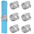 thumbnail image 1 of 6 Piece Silver Set Autumn Table Decoration Leaf Napkin Ring Holder for Table Setting Kitchen Dinner Party Wedding Festival Silver Napkin Rings, 1 of 5