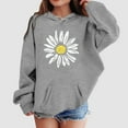 thumbnail image 2 of Emitonse Boys' Crewneck Thin Sweatshirt Kids Hoodie Print Girls Basic Long Sleeve Drawstring Sweatshirt Grey,Size 5-6 Years, 2 of 4
