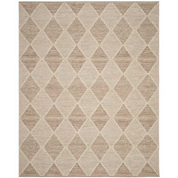 SAFAVIEH Montauk Caleb Geometric Diamond Cotton Area Rug, Beige, 3' x 5'