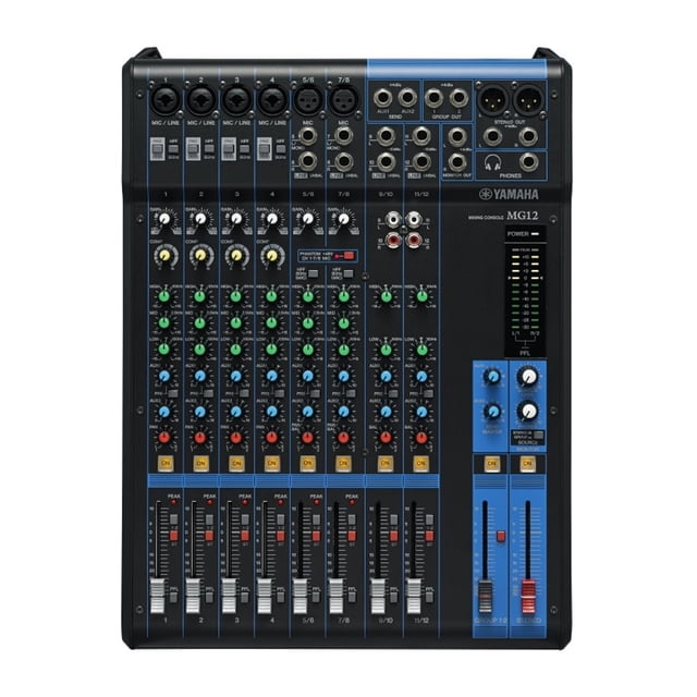 Mezcladora MG12 Yamaha Pasiva 12 Canales Yamaha Phantom Power +48V