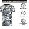 thumbnail image 3 of Men's Camo Print Short Sleeve T-Shirt, Crew Neck, Tagless, Cotton Blend, Fitted Style (S-2XL), 3 of 4