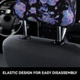 thumbnail image 6 of 2 PCS Car Headrest Cover, flower Skull crystal Soft Car Seat Head Rest Cover Protector Interior Car Accessories Seat Covers for Cars Truck Auto Only Covers, 6 of 8