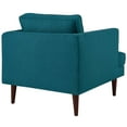 thumbnail image 6 of Modway Agile Upholstered Fabric Sofa and Armchair Set in Teal, 6 of 6