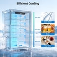 thumbnail image 5 of Auseo 130 Can Beverage Refrigerator, Mini Fridge with Glass Door and Digital Touch Screen, Adjustable Drink Cooler for Office/Kitchen/Bar, 5 of 9