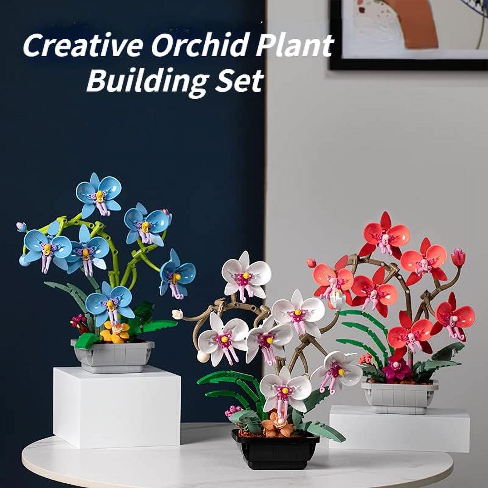 CCNZZITSHT Orchid Building Set Competible With Lego Adults Flowers Building Blocks Artificial Flowers Home Decor Toys Building Set For Girls 8+ Diy