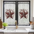 thumbnail image 3 of Texas Star Retro Window Privacy Film, Vintage Red Wooden Berry Static Cling UV Sun Blocking Tint Film Heat Control Windows Films for Bedroom Bathroom, Window Stickers 17.7"x39.3", 3 of 8