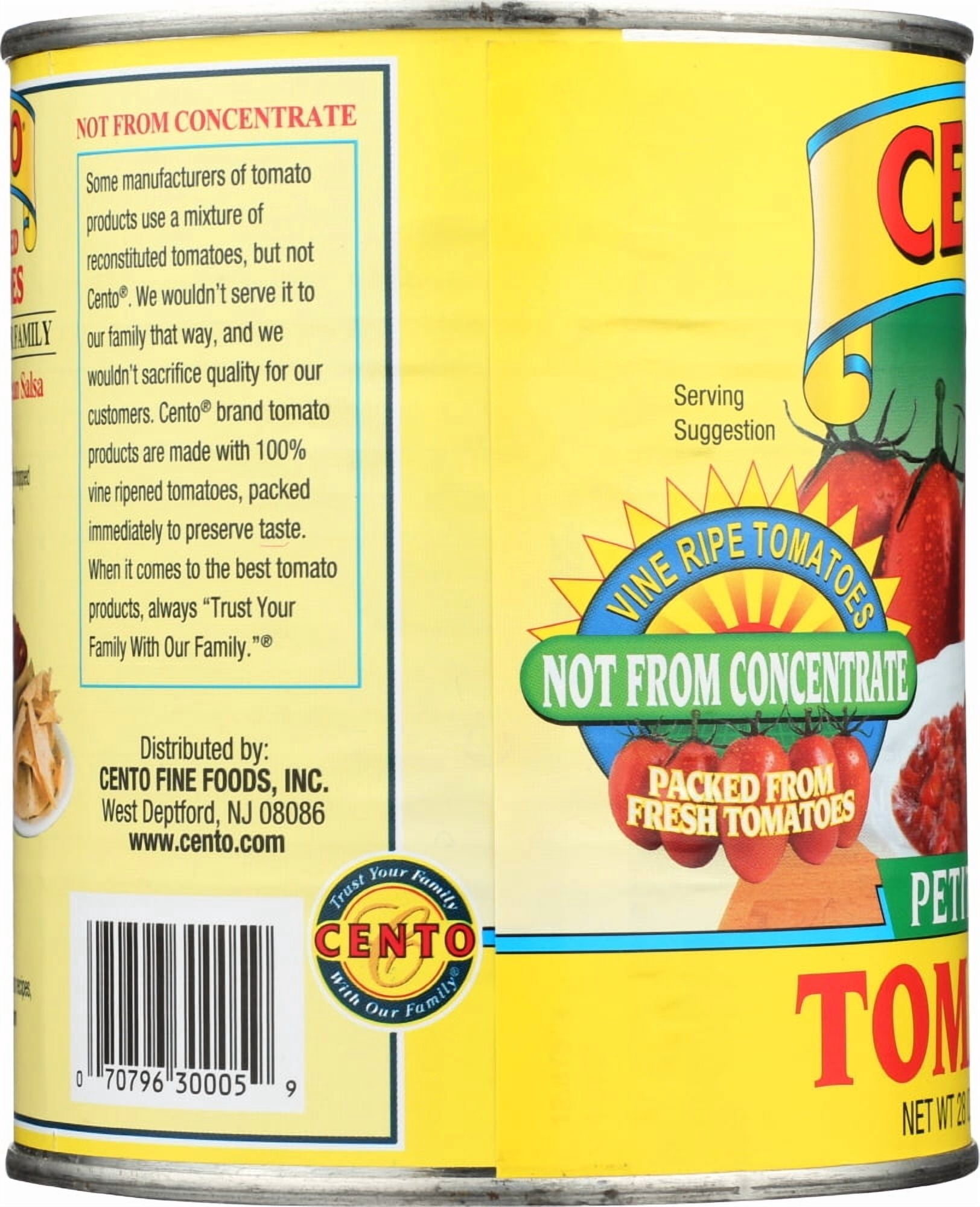 (12 pack) Cento Petite Diced Tomatoes In Puree, 28 oz - allergens not contained