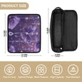 thumbnail image 4 of Hair Tool Organizer Bag with Heat Resistant Mat Removable Travel Storage Case for Hot Air Brushes Curling Irons Purple Butterfly Pattern, 4 of 8