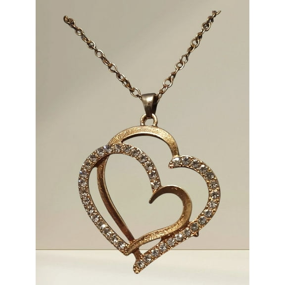 Double Heart necklace (Gold)
