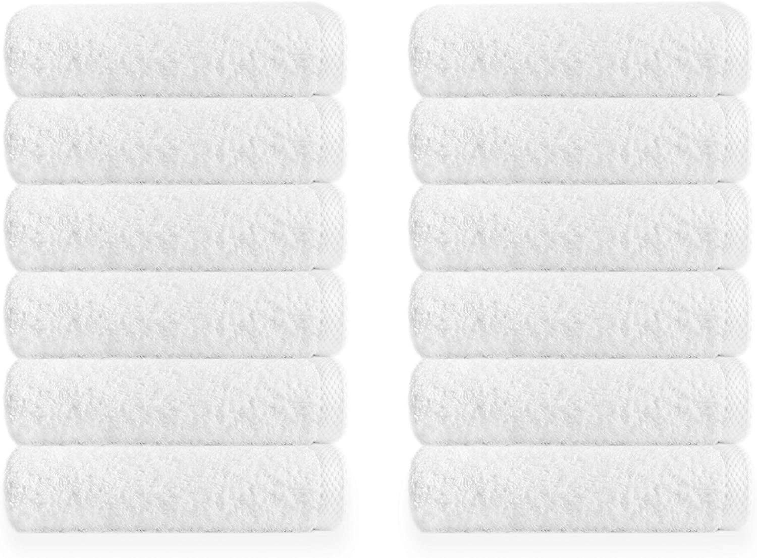 50 Dozen 600 Bulk Pack Washcloth Kitchen Towels,100% Cotton 1 lb/dz 12x12 
