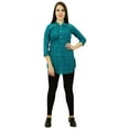 thumbnail image 2 of Phagun Floral Print Women Wear 3/4 Sleeve Casual Top Short Cotton Kurti Clothing, 2 of 8