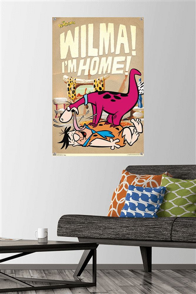 The Flintstones - Home Wall Poster with Pushpins, 22.375" x 34"