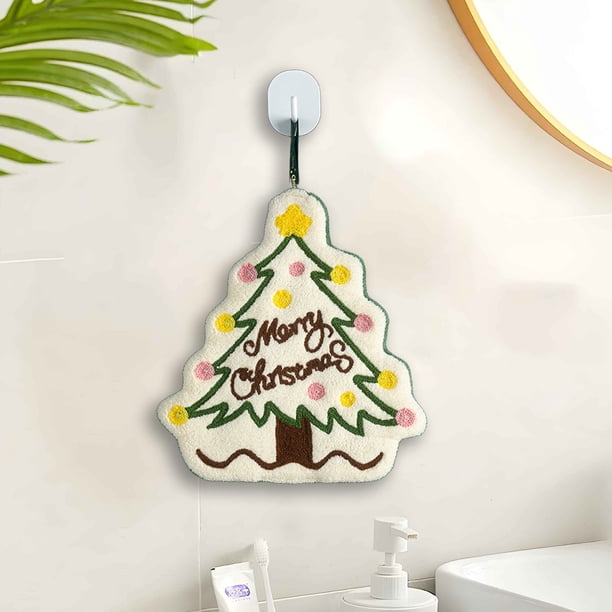Los regalos de Navidad se pueden colgar como toallas de casa, toallas de baño y toallas de mano navideñas para niños.