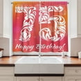 thumbnail image 2 of Ambesonne Floral Kitchen Curtains, 75 Swirls, 55"x45", Pink Orange and White, 2 of 3