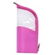 thumbnail image 1 of Rosa roja impermeable viaje semicírculo transparente bolsa de almacenamiento bolsa de maquillaje cremallera bolsa portátil a prueba de polvo vertical papelería bolsa con partición, 1 of 5