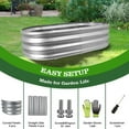 thumbnail image 5 of TRAMULL 3 Pack 4*2*1FT Raised Garden Bed Kits, Outdoor Oval Metal Galvanized Ground Planter Garden Boxes for Planting Plants Vegetables, 5 of 6