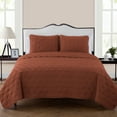 thumbnail image 2 of VCNY Home Kaleidoscope Geometric Orange 3 Piece Bed Quilt & Sham Set, Full/Queen, 2 of 5