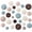 Light Blue, Light Brown, Dark Brown, White, variant on BlinkL Brown Valentine's Day Wicker Decorative Balls 36 Count