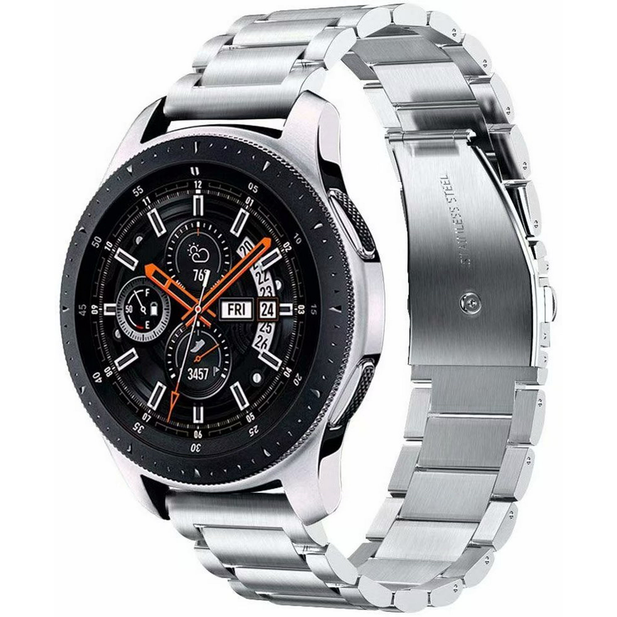 Gear S3 Frontier/Classic Band/Galaxy Watch 46mm Band,22mm Solid Stainless  Steel Metal Business Bracelet Strap for Samsung Gear S3 Frontier/S3 Classic  Smartwatch/Galaxy Watch 46mm R800