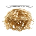 thumbnail image 3 of Blonde Long Wavy Pet Wig With Adjustable Strap Soft Cosplay Hairpiece For Cat Dog Halloween Christmas Party Dress Up(Yellow),One Size,Gold, 3 of 4