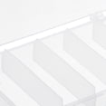 thumbnail image 4 of Unique Bargains Fishing Tackle Box, 4 Pack 6.9 x 3.5 x 1.1 Inch Plastic 5-Grid Fish Lure Bait Hooks Accessory Storage Container, Clear, 4 of 5