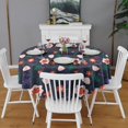 thumbnail image 2 of Pioneer Flower Floral Print Pattern Round Tablecloth 60"x60",Wrinkle Wipeable Table Cloth for Kitchen Dining Room Picnic Patio Party, 2 of 6