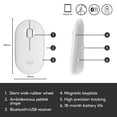 thumbnail image 5 of Logitech Slim Wireless Bluetooth Mouse for iPad - Off-White, 5 of 6