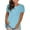 Light Blue, variant on Buigttklop Womens Tops 2024,Women'S Solid Round Neck Short Sleeve T-Shirt Blouse Loose Tops