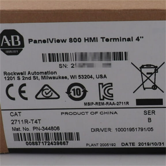 PANELVIEW 800 4.3-INCH HMI TERMINAL 2711R-T4T