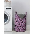 thumbnail image 3 of Abstract Laundry Bag, Continuous Grunge Rose Flowers Intricate Lines Sketchy Art Illustration, Basket with Handles Drawstring Closure for Laundromats, 13" x 19", Baby Pink Pale Blue, by Ambesonne, 3 of 4