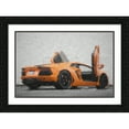 thumbnail image 2 of Stephen Chambers 18x13 Black Ornate Wood Framed With Double Matting Wall Art Titled - Lamborghini Aventador 5, 2 of 6