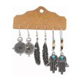 thumbnail image 1 of Pack de 12 pares de pendientes vintage bohemios para mujeres y niñas, 1 of 5