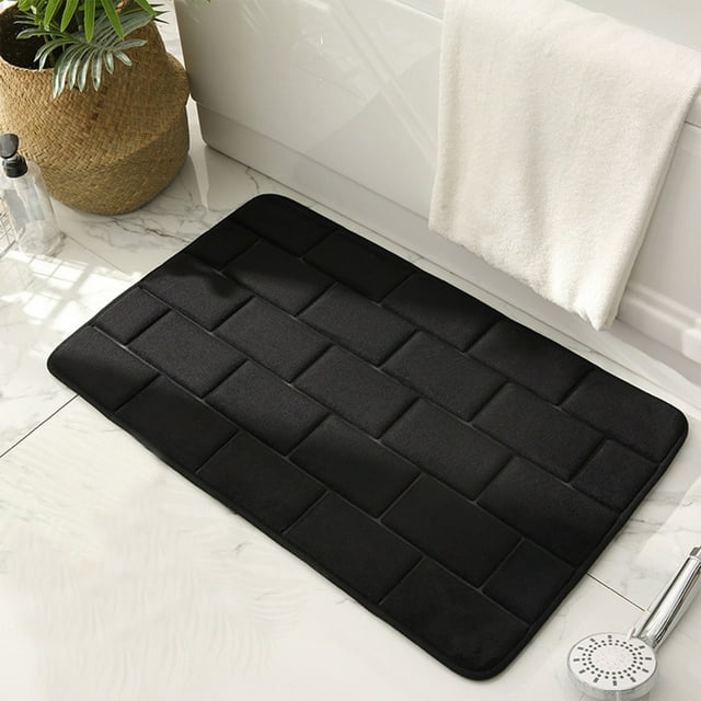 TIMIFIS Bathroom Rugs Bathroom Water-Absorbent Door Mat-Dry Entry Mat for Shower Room Solid Color Non-Slip Rug for Toilet Entrance Bath Mat