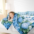 thumbnail image 3 of Erosebridal Boys Girls Easter Rabbits Eggs Queen Comforter Set 3pcs,Blue Flowers Bowtie Bedding Comforter Set For Kids,Microfiber Bedroom Decor, 3 of 7