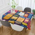 thumbnail image 2 of Yayeee Tablecloths 54" x 54" Rectangle Wrinkle Resistant Party Table Cover, Blue Jam, 2 of 8