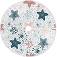 thumbnail image 1 of FMSHPON Colorful Childish Pstarfish Texture Xmas Christmas Tree Skirt Stand Mat for Holiday Party Decoration Indoor Outdoor 36 inches, 1 of 6