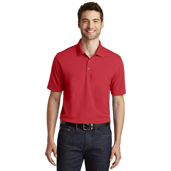 Port Authority 1237203 Dry Zone UV Micro-Mesh Polo Shirt, Rich Red - 4XL