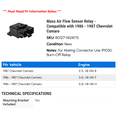 thumbnail image 2 of Mass Air Flow Sensor Relay - Compatible with 1986 - 1987 Chevy Camaro, 2 of 2