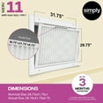 thumbnail image 2 of Simply Filters 29.75x31.75x1 MERV 11, MPR 1000, AC Furnace HVAC Air Filter (24 Pack), 2 of 8