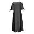 thumbnail image 4 of Moxiu Womens Eyelet Casual Summer Dress Crewneck Boho Embroidery Maxi Dresses Pleated Long Dress Vacation Dresses 2025 Black,XXL, 4 of 4